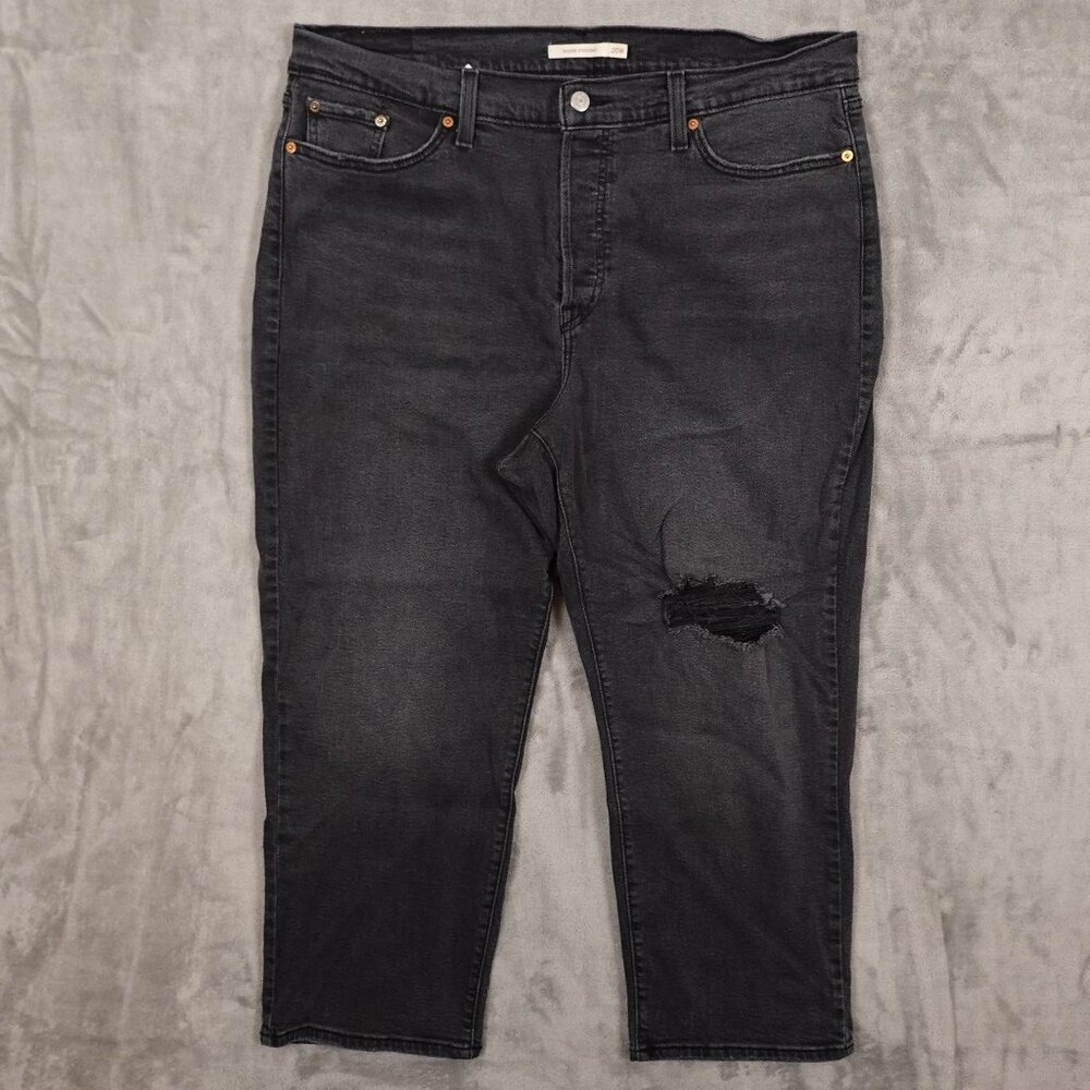 Levi's jeans Wedgie Straight women's‎ 20W vintage black denim red tab